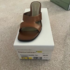 Naturalizer Saddle Tan Mules